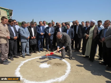 مراسم کلنگ زنی دومین کارگاه سنگین و رونمایی از مزار شهید گمنام آموزشکده