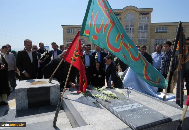 مراسم کلنگ زنی دومین کارگاه سنگین و رونمایی از مزار شهید گمنام آموزشکده