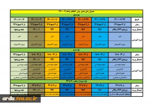 زمانبندی پیش انتخاب واحد