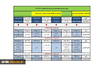 فوری-جدول زمانبندی انتخاب واحد نیمسال دوم سال تحصیلی 1402-1401