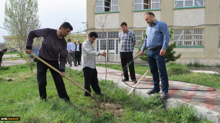 آیین کاشت ۴۰ اصله نهال آلبالو در محوطه آموزشکده فنی و حرفه ای پسران اردبیل برگزار شد 10