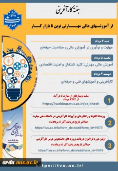 برگزاری سلسله وبینارهای آموزشی «از مهارت تا درآمد» و «رویداد ملی ایده در دو سطح» 3